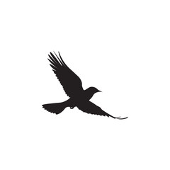 A silhouette of a bird
