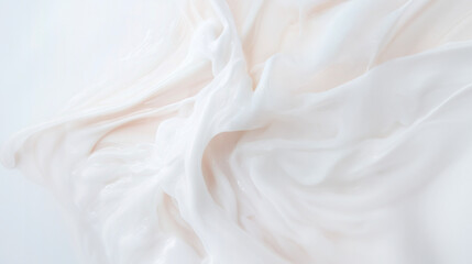 Fototapeta premium Milky Cream Texture with Soft Flowing Waves and Gentle Lighting