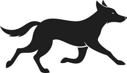 Dog (running) silhouette 