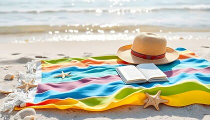 Relaxing summer vacation at the beach an inviting seaside setting photography calm ocean view leisure concept