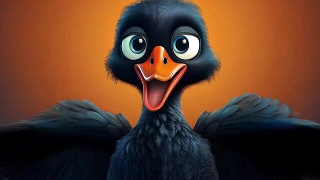 Niedlicher schwarzer Schwan