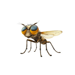 Cute Cartoon Fly Character, 3D Rendered Insect with Big Eyes