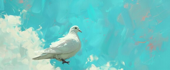White_dove_against_bright_blue