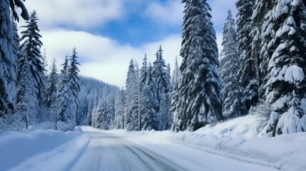 Obraz premium winter road conditions