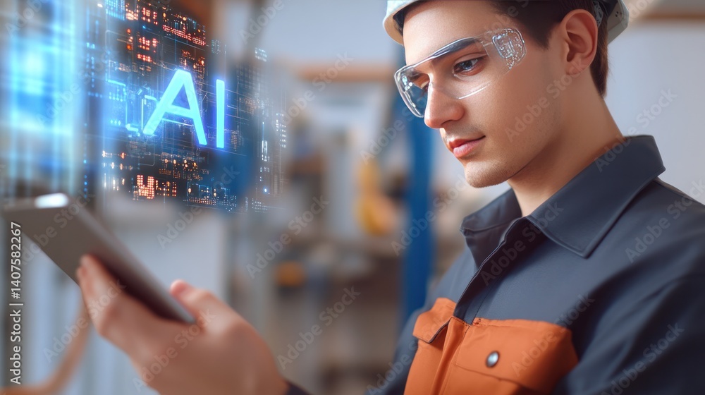Poster the future of artificial intelligence: an engineer with advanced knowledge of artificial intelligenc