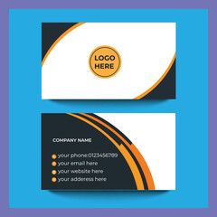 Abstract geometric business card template .eps