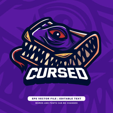 Monster Cursed Book E-sport Logo - Bold & Powerful Gaming Emblem