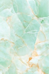 Fototapeta premium Light Green Marble Background with Golden Veins and Cracked Texture