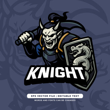 Demonic Knight Logo &ndash; Fierce Warrior Mascot for Esports, Gaming, and Fantasy Branding