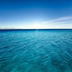 水面の輝きが美しい透明な海を描いた爽やかな背景