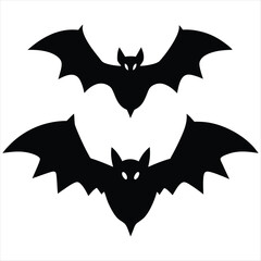 Fototapeta premium Bat silhouette vector isolated on white background