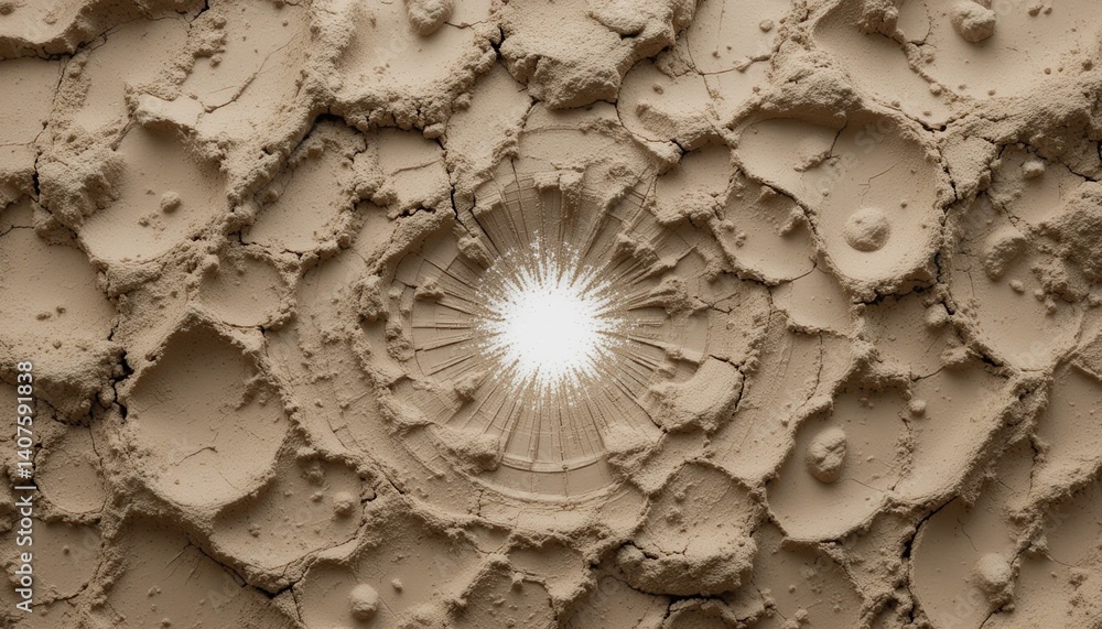 Poster Exploring natural patterns desert landscape abstract art arid environment aerial view visual concepts of texture and light