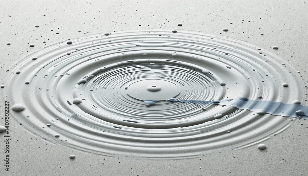 Aufkleber rippling water action serene surface water droplets calm environment close-up view fluid dynamics co
