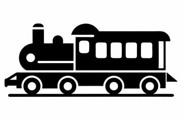 train icon silhouette vector illustration black