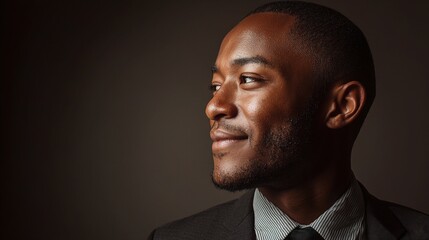 Professional African American Business Portrait in Studio Lighting
