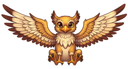 The Majestic Owl: A vibrant illustration captures the enchanting presence of an owl. Its expressive eyes and outstretched wings emanate a sense of freedom and wisdom. 