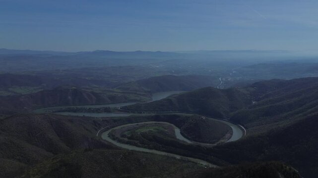 View of the meanders of Western Morava Ovcarsko Kablarska gorge