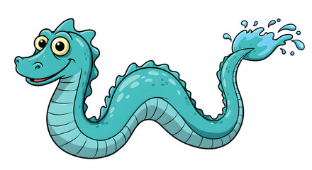 Aquatic Charm: A whimsical, light blue seahorse glides through the ocean, exuding a cheerful demeanor and capturing the imagination.