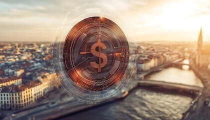 City Skyline, Financial HUD Overlay