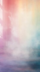 Ethereal ambiance, rainbow hues with soft diffused light creating a dreamy abstract backdrop
