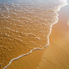 滑らかな砂と水の揺らぎが美しい穏やかな海辺の背景