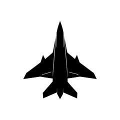 Fototapeta premium Jet Silhouette vector illustration