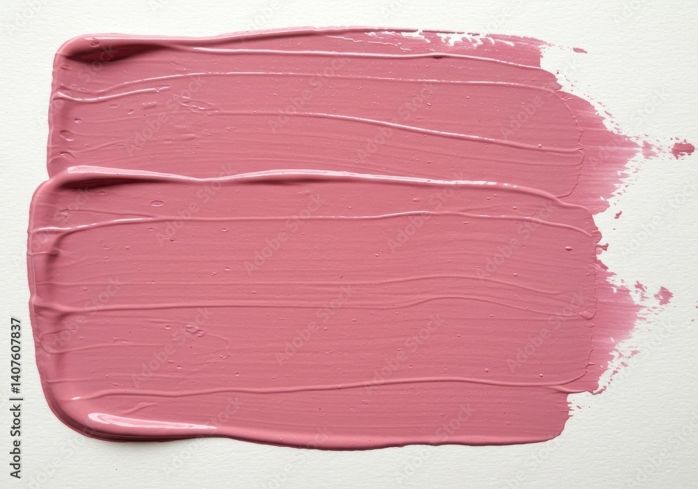 Poster two strokes of pink paint applied side by side on a white surface creating a textured background