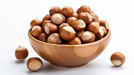 Obraz premium natural hazelnuts on white