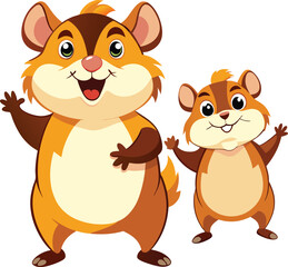 Naklejka premium Hamster
