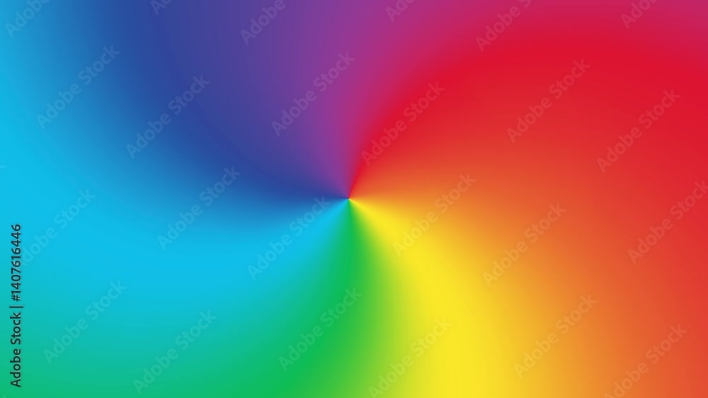 Poster dynamic background with rainbow spectrum hues emanating from a central point. ideal for presentation