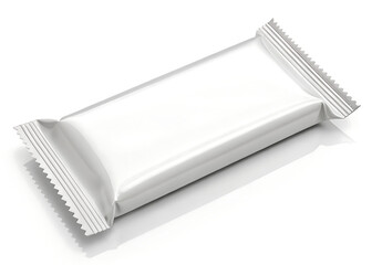 White Sealed Snack Packaging, Chocolate Mockup