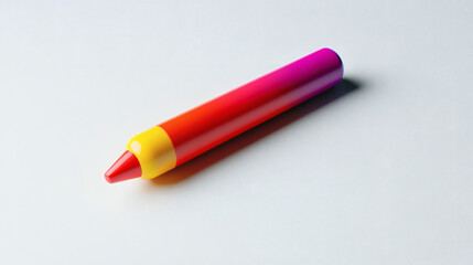 red and yellow marker on white background