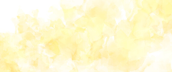 Yellow watercolor vector art background for cards, flyer, poster, banner and cover design. Hand drawn illustration for your design. place for text. Watercolor texture. Summer backdrop.