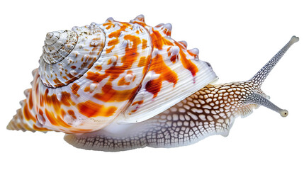 A Stunning Cone Snail Exhibits a Beautiful Array of Geometric Patterns and Colors