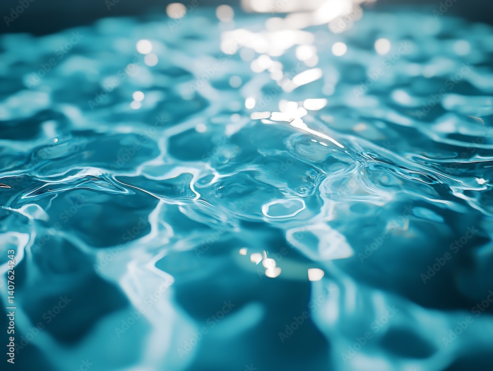Fototapete beautiful abstract image of clear water with gentle waves and shimmering light : generative ai