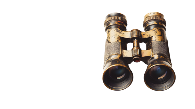 Professional Binoculars Isolated on White Background for Clear Viewing Experience
