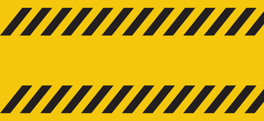 Black Diagonal Stripes on Yellow Warning Background