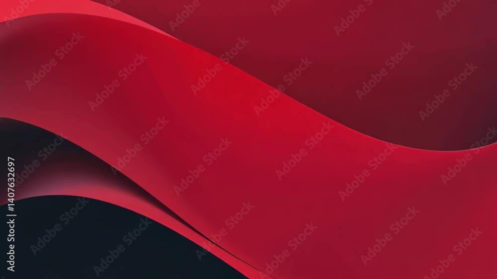 Poster red and black gradient background with soft blurry curves for digital design and modern projects