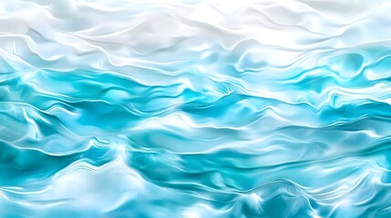 Obraz premium Abstract Teal & White Liquid Wave Background - Abstract backgrounds