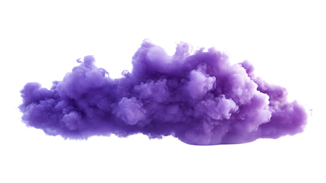 Vibrant Purple Cloud on White Background Isolated - Professional Adobe Stock Photo