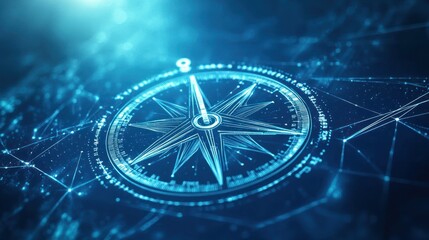 Digital compass navigating digital landscape