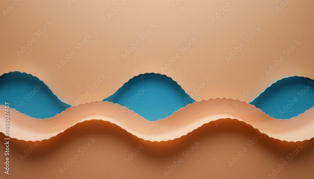 Poster flowing waves of colorful patterns studio background abstract art minimalist design bird's eye view 