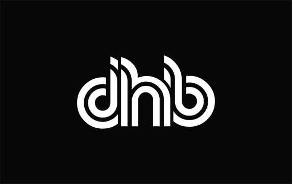 DHB Creative Unique Modern Letter Logo Design. Stylized logo featuring a unique letter design, presenting abstract minimalist aesthetics and modern appeal.