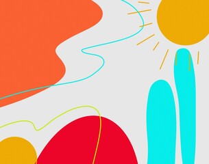 Bright and vivid abstract art with colorful geometric shapes, dynamic lines, and a modern design. Ideal for backgrounds and creative designs to evoke energy and creativity.