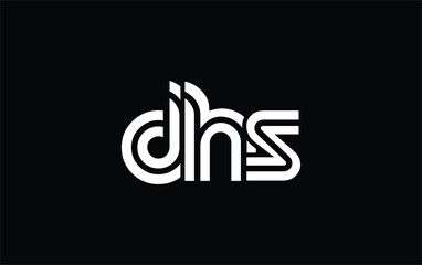 DHS Creative Unique Modern Letter Logo Design. Stylized logo featuring a unique letter design, presenting abstract minimalist aesthetics and modern appeal.