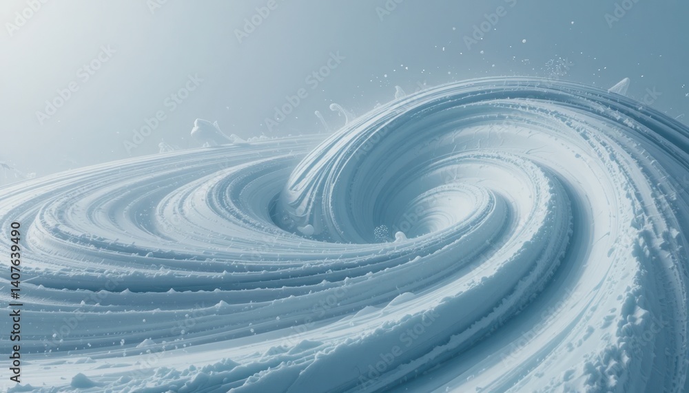 Poster dynamic water swirls ocean surface abstract art calm environment close-up viewpoint fluid motion con