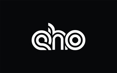 EHO Creative Unique Modern Letter Logo Design. Stylized logo featuring a unique letter design, presenting abstract minimalist aesthetics and modern appeal.