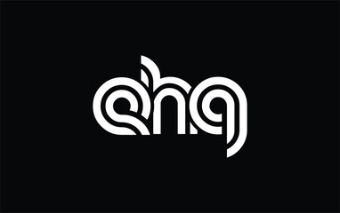 EHQ Creative Unique Modern Letter Logo Design. Stylized logo featuring a unique letter design, presenting abstract minimalist aesthetics and modern appeal.