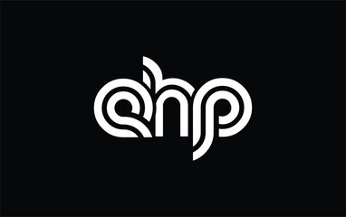 EHP Creative Unique Modern Letter Logo Design. Stylized logo featuring a unique letter design, presenting abstract minimalist aesthetics and modern appeal.