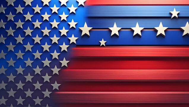 American flag design close up view patriotic colors
